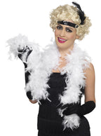White 50 Gram 1920s Feather Boa Costume Accessory - Main Image