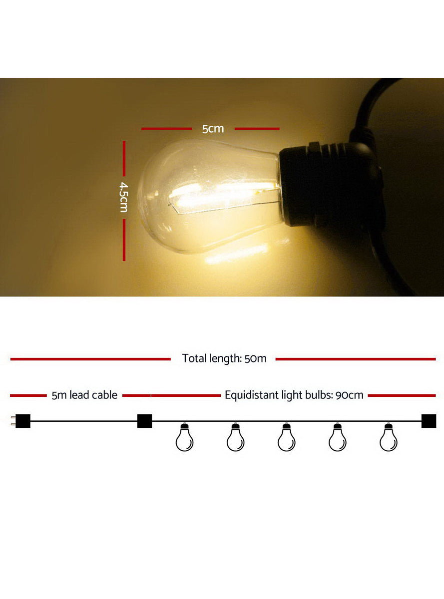 Festoon String Lights Decoration 50 Metre - Dimensions Image S14