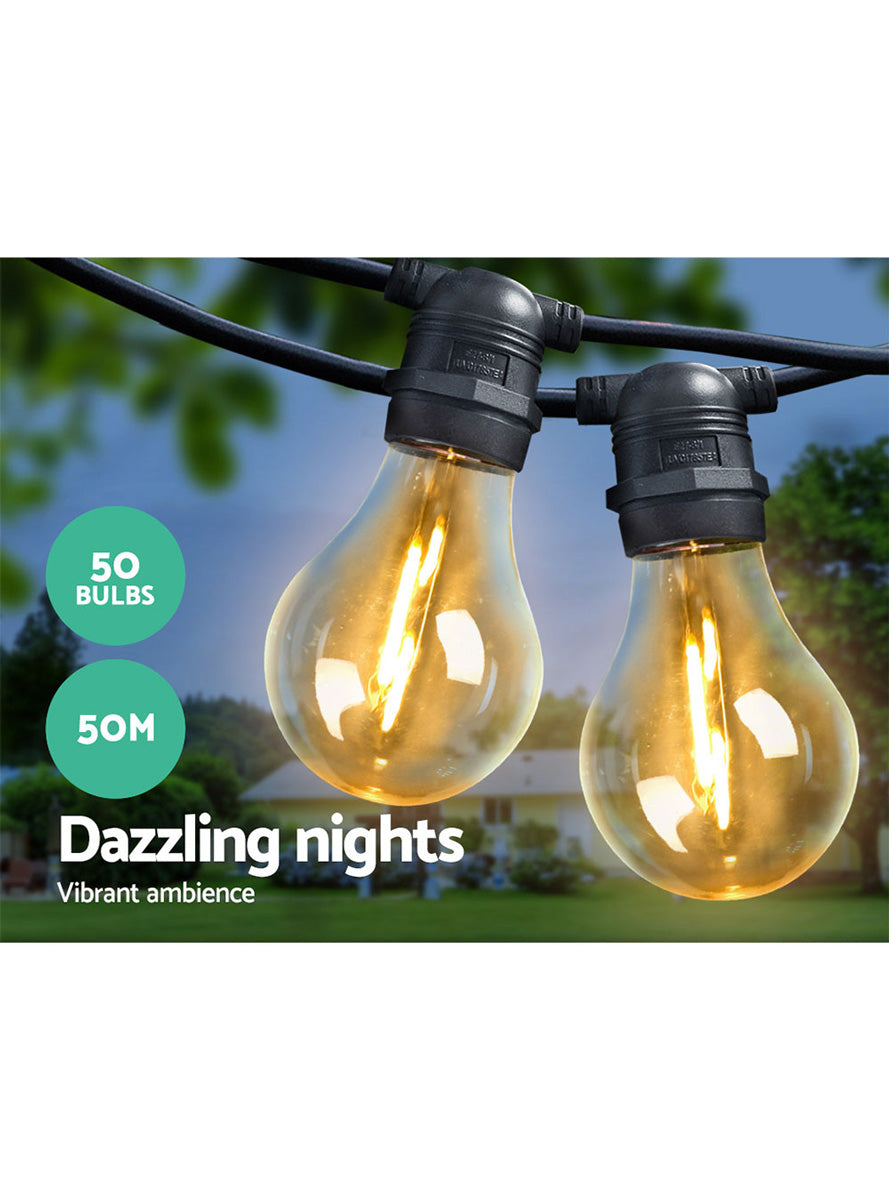 Festoon String Lights Outdoor Party Decoration 50 Metre - Information Image 1