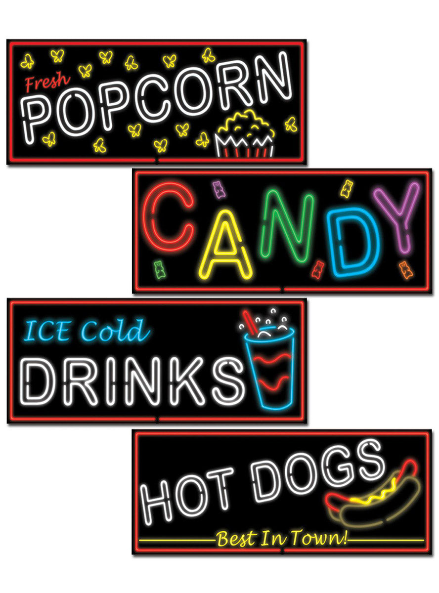 50s Diner Food Sign Cut Outs - Main Image