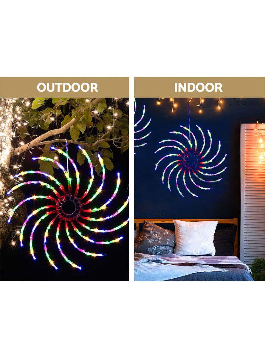Jingle Jollys Multicolour Spin Christmas Light Decoration 50cm - Information Image 2