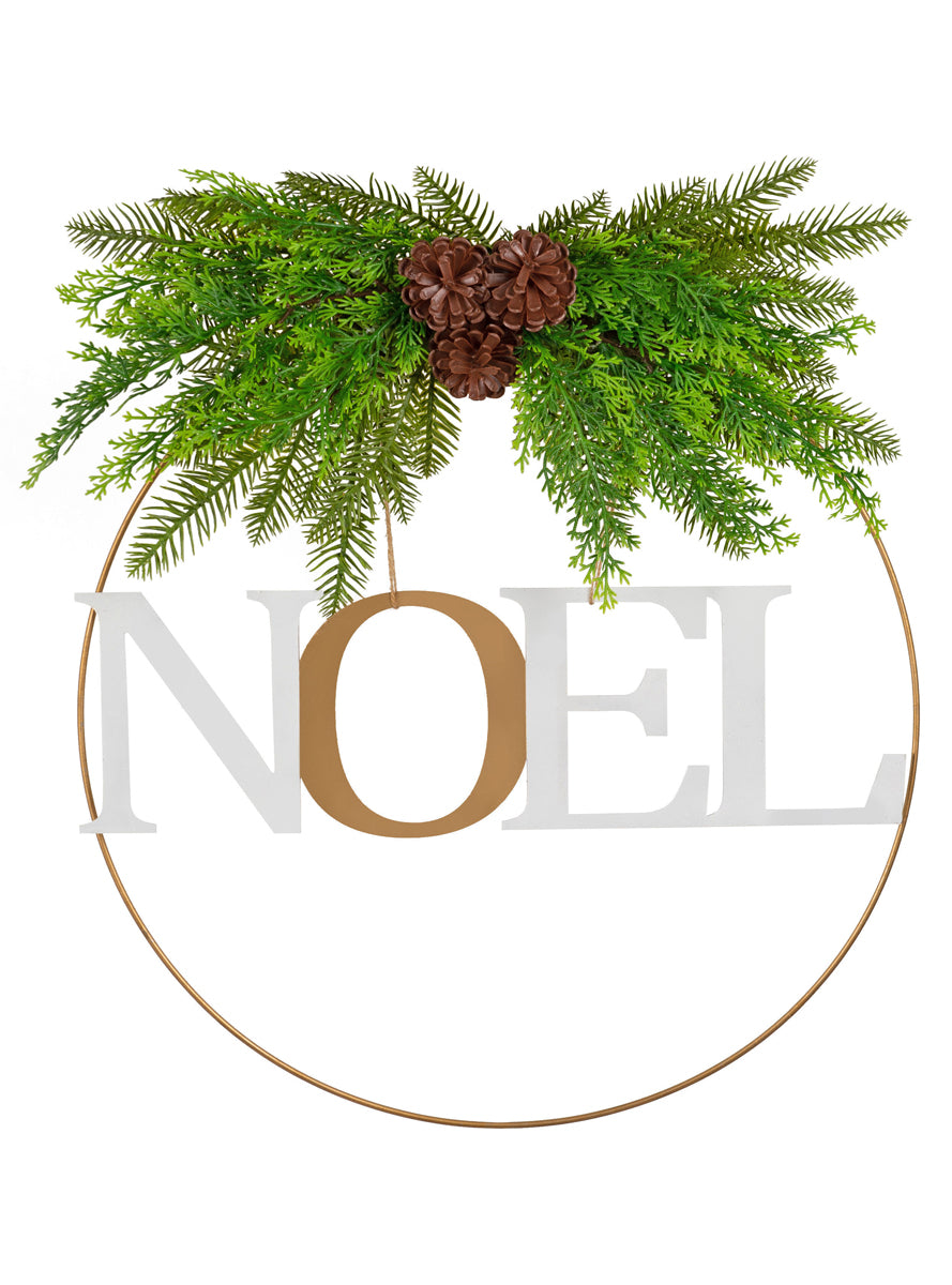 Noel Christmas Wreath Decoration 50cm - Main Image