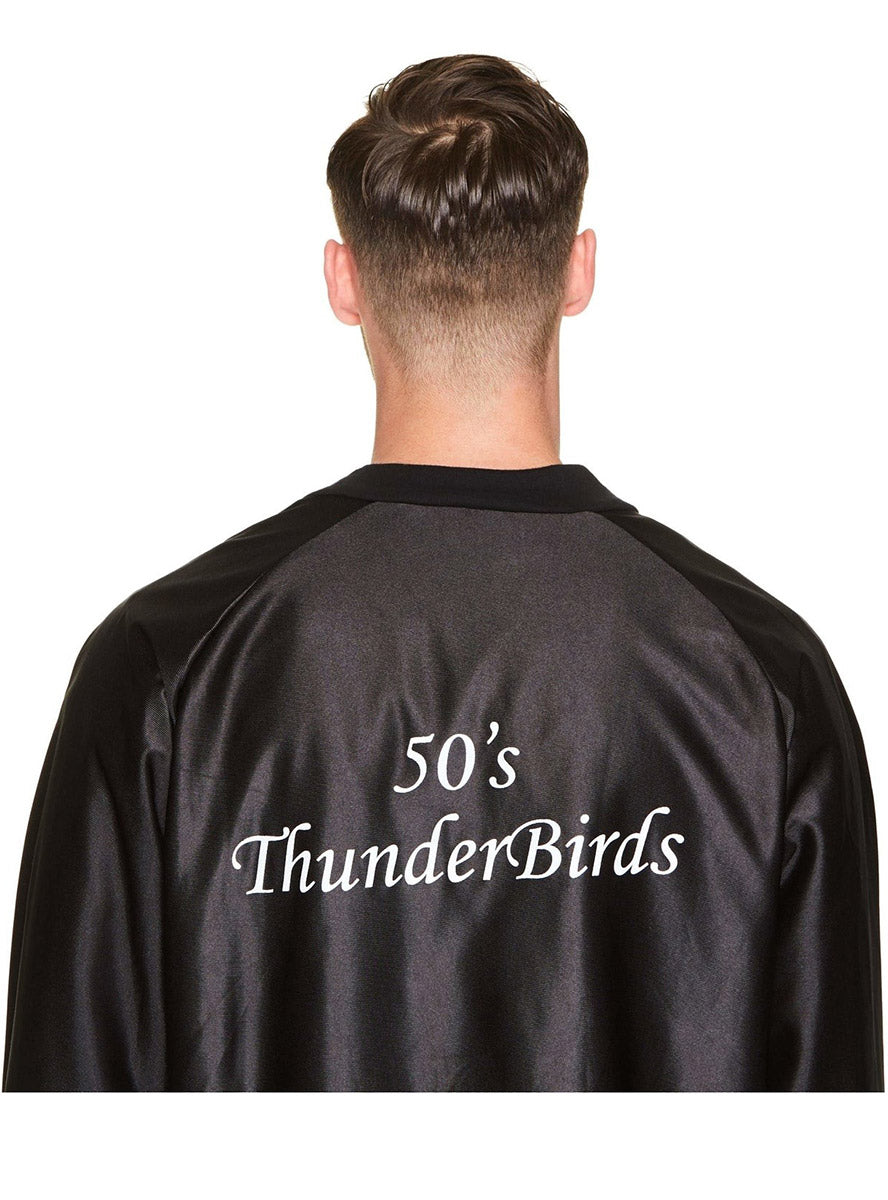 Back Image of Main Image of 50s Rock N Roll Mens Black Greaser Costume Jacket