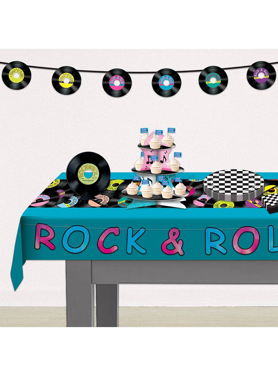 Image of 50s Rock N Roll Record Cut Outs Party Decoration - Party Decorations Image