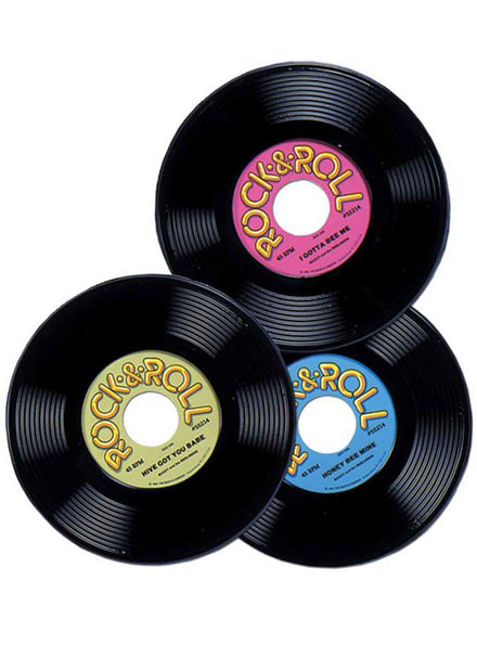 50s Rock and Roll Record Decorations - Main Image