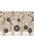 Image of 50th Birthday Black and Gold Hanging Spirals Decoration