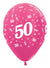 Image of 50th Birthday Metallic Fuchsia 25 Pack Party Balloons