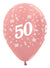 Image of 50th Birthday Metallic Rose Gold 25 Pack Party Balloons