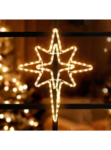 Warm White Star of Bethlehem Christmas Decoration 57cm - Main Image