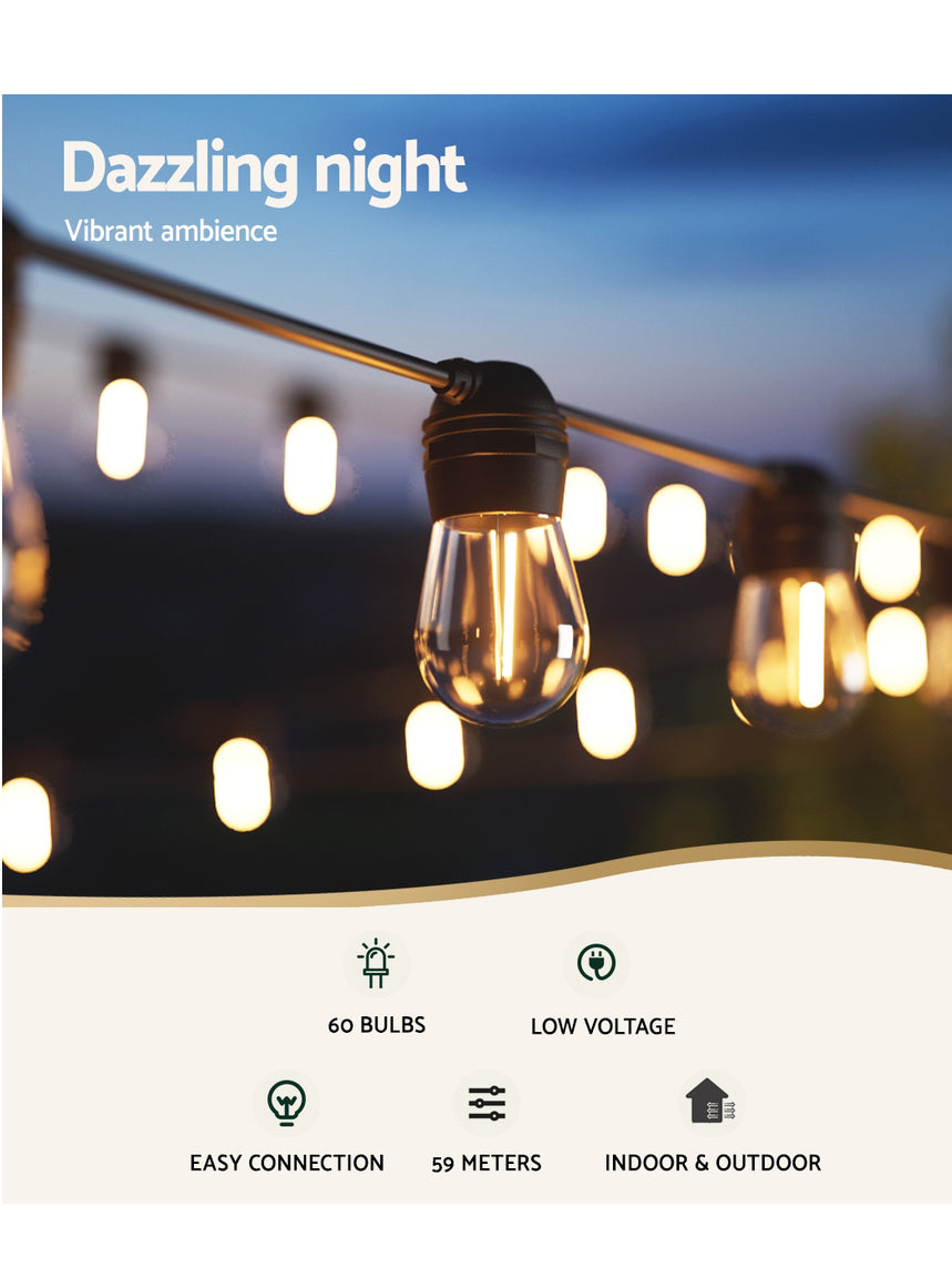 Festoon String Lights Decoration 59 Metre - Info Image 1
