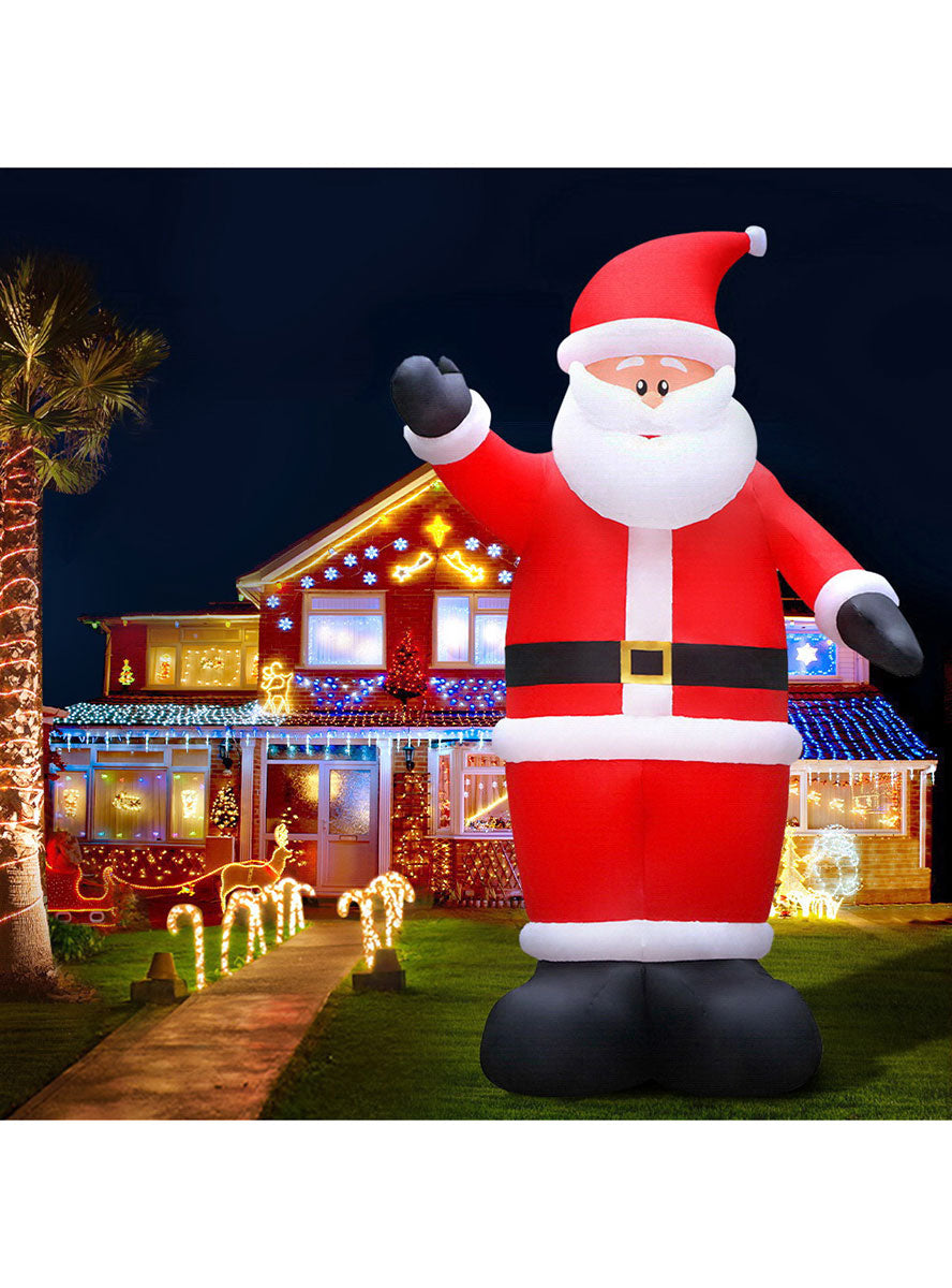 Jingle Jollys Inflatable Santa Christmas Decoration 5m - Lifestyle Image