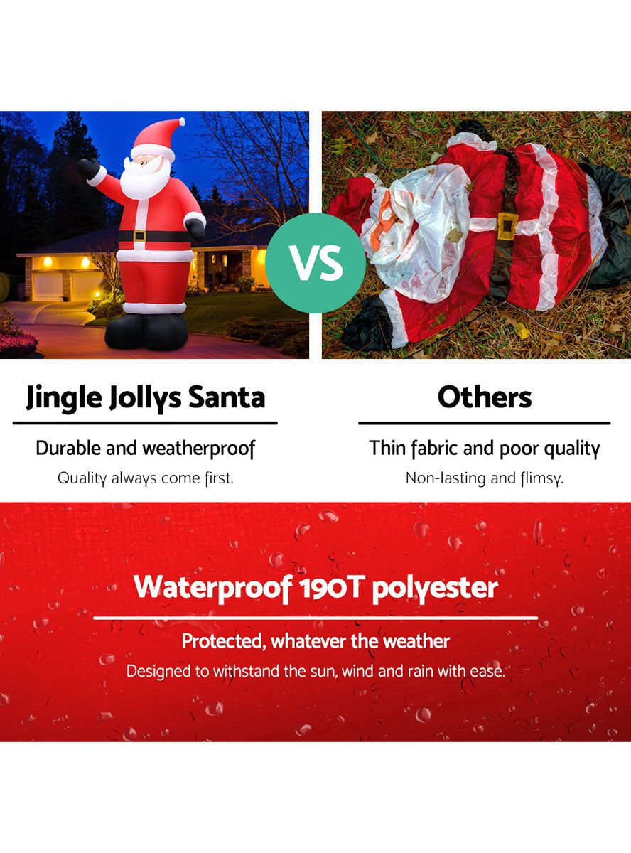 Jingle Jollys Inflatable Santa Christmas Decoration 5m - Waterproof Details Image
