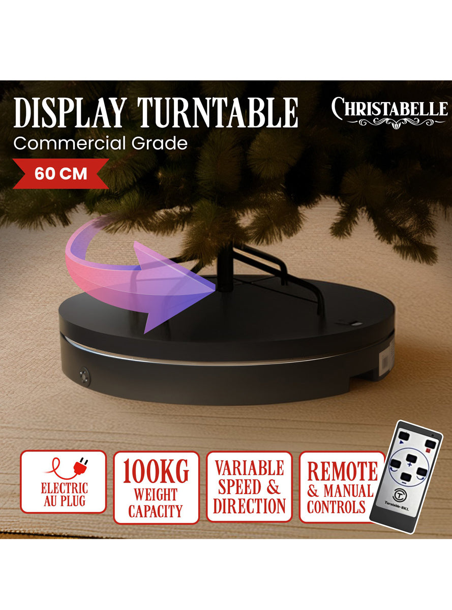 Black Commercial Grade Electric Christmas Display Turntable 60cm 100kg - Info Image 1