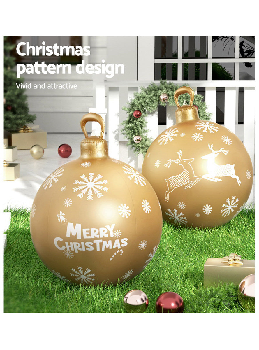Gold Inflatable Christmas Bauble Decoration 60cm - Information Image 3