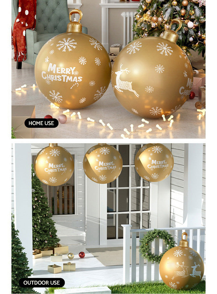 Gold Inflatable Christmas Bauble Decoration 60cm - Information Image 4