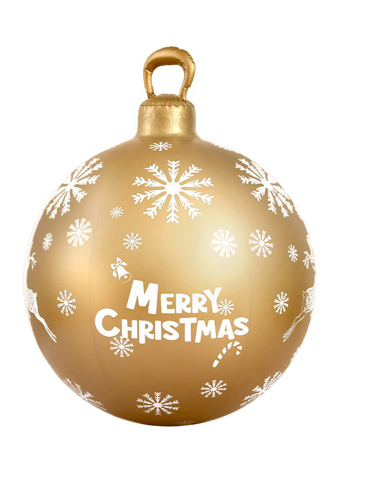 Gold Inflatable Christmas Bauble Decoration 60cm - Main Image