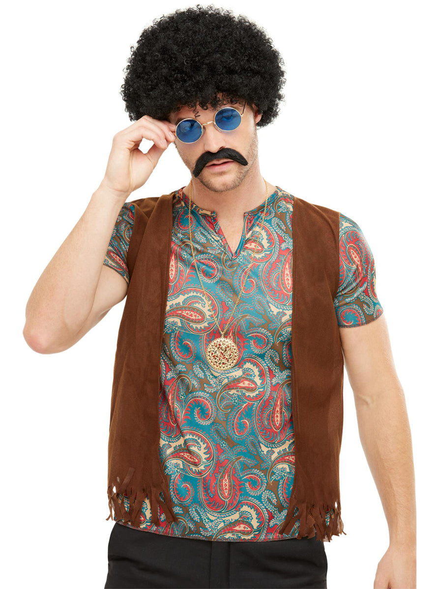 Mens 1960's Hippie Costume Accessory Kit - Main Image