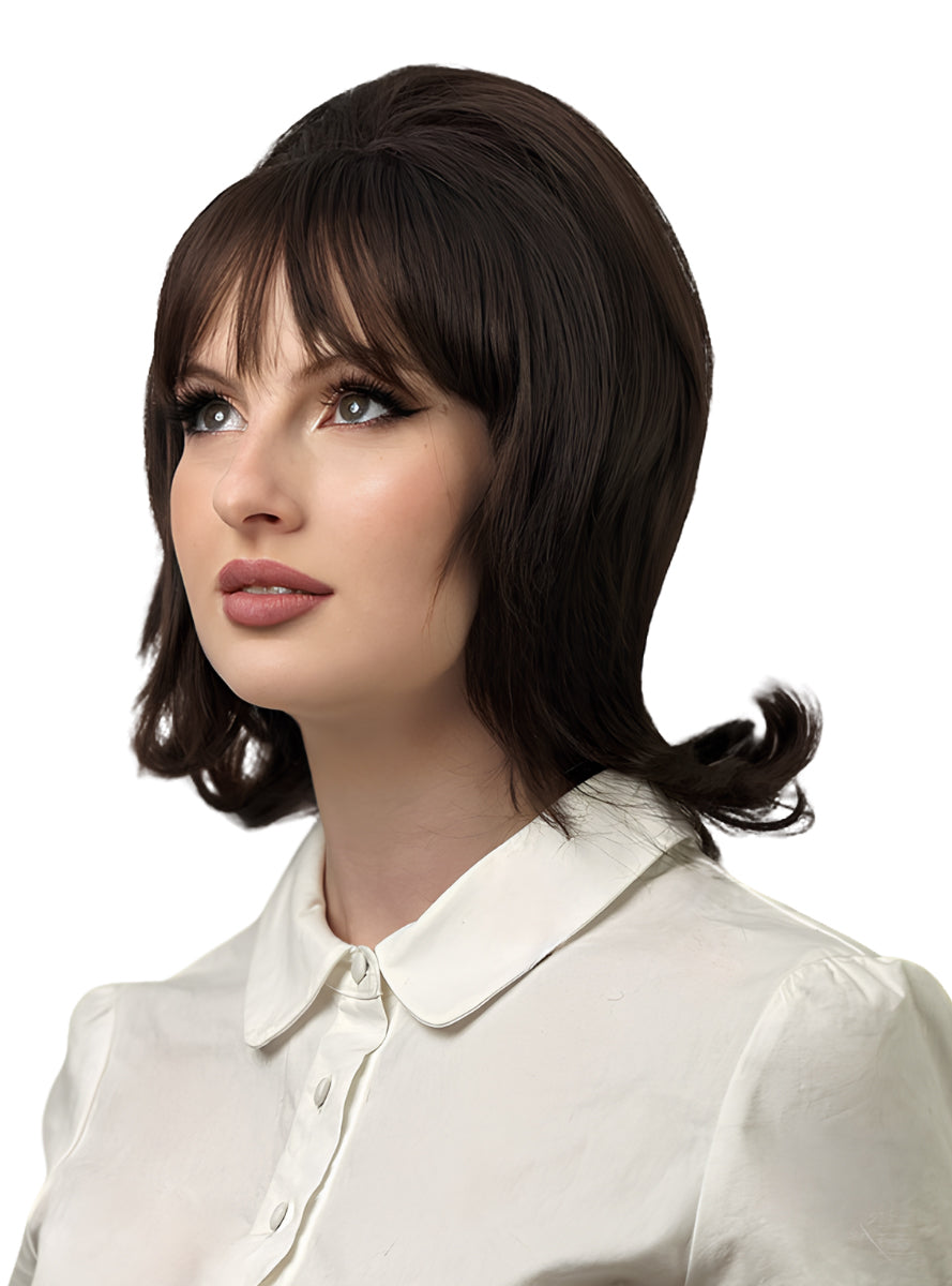 70s Cher Womens Long Black Straight Costume Wig - Main Image