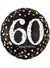 Image of 60th Birthday Black and Gold 45cm Party Balloon