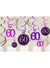 Image of 60th Birthday Black and Pink Hanging Spirals Decoration