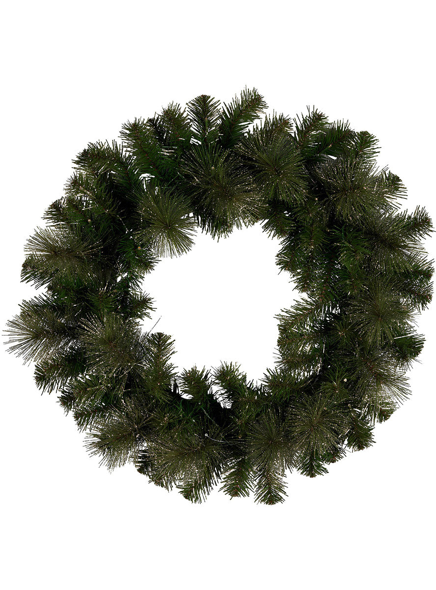 Light Up Christabelle Christmas Wreath with Glitter Door Decoration 61cm - No Lights Image