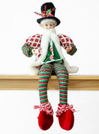 Deluxe Red and Green Christmas Caroller Elf 65cm - Main Image
