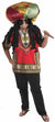 Novelty Jamaican Men's Rasta Ridiculous Costume - Main Image 