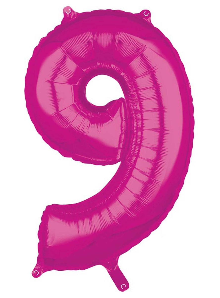 66cm Self Sealing Pink Foil Number 9 Balloon - Main Image