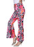 70s Disco Print Womens Pink Flared Hippie Costume Pants