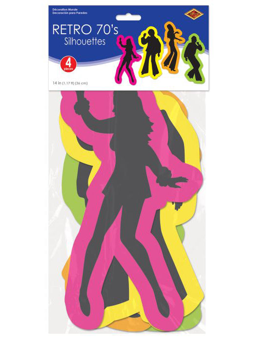 70s Dancing Disco Silhouette Cut Outs - Packaging Image