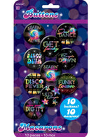 70s Disco Badges Pack of 10 - Main Image