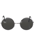 Black Tint  Round John Lennon 1970's  Hippie Costume Glasses - Main Image