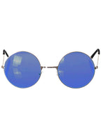 Blue Tint John Lennon 1970's Hippie Costume Glasses - Main Image