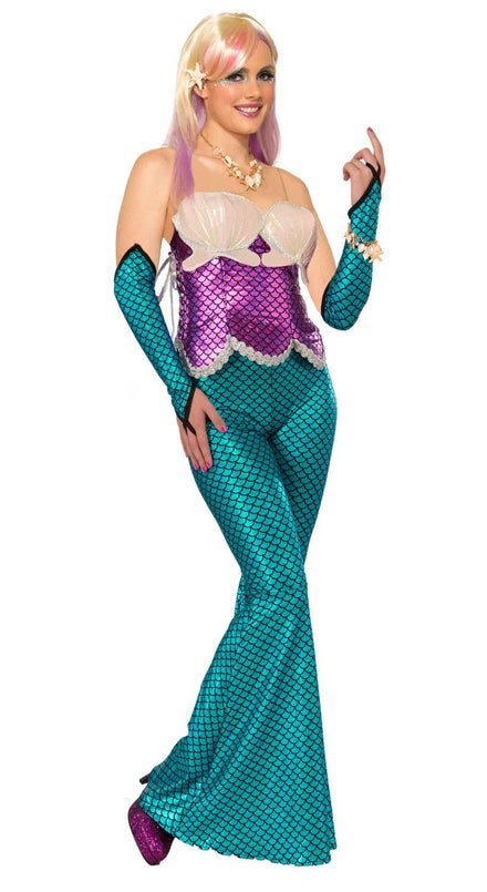 Purple Corset Mermaid Fancy Dress Costume Image 1