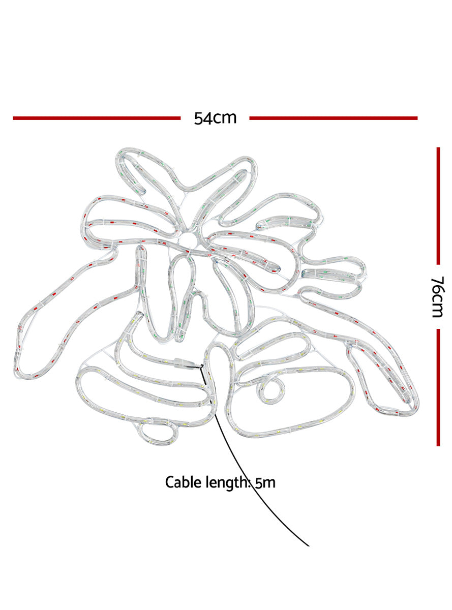 Christmas Bells Rope Light Decoration 76cm - Dimensions Image 1