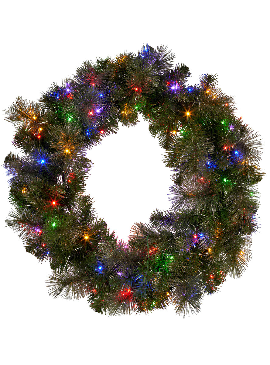 Green Split Christmas Wreath Decoration 76cm - Alternate Image 2