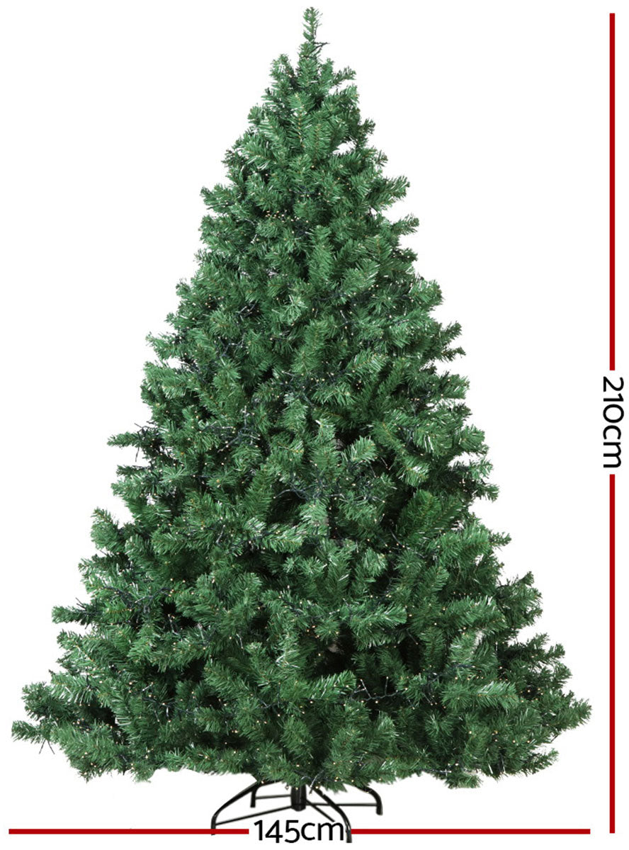 8 Light Mode 3000 LED Jingle Jollys Light Up Christmas Tree Decoration - Measurements Image