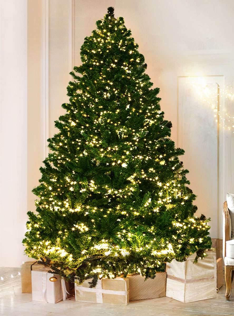 8 Light Mode 3000 LED Jingle Jollys Light Up Christmas Tree Decoration - Main Image