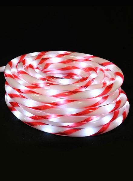 Candy Cane 8 Metre Striped Flashing Tube Light Christmas Decoration - Main Image