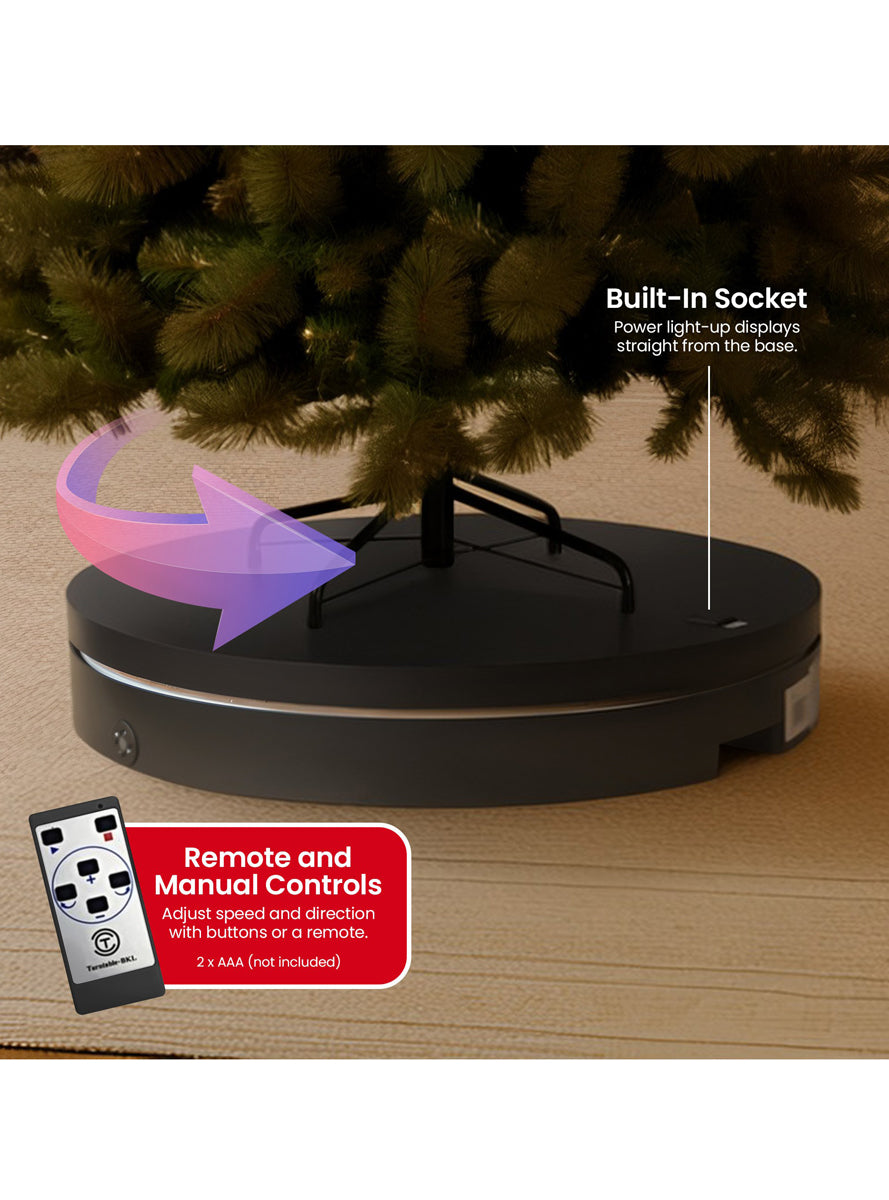 Black Commercial Grade Electric Christmas Display Turntable 80cm 200kg - Info Image 2