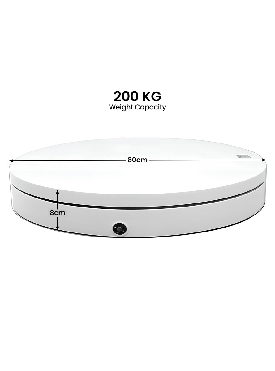 White Commercial Grade Electric Christmas Display Turntable 80cm 200kg - Dimensions Image