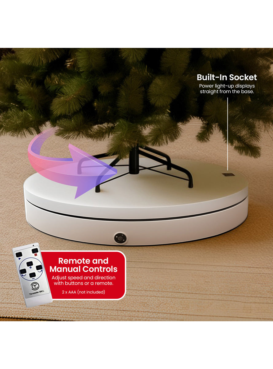 White Commercial Grade Electric Christmas Display Turntable 80cm 200kg - Info Image 2