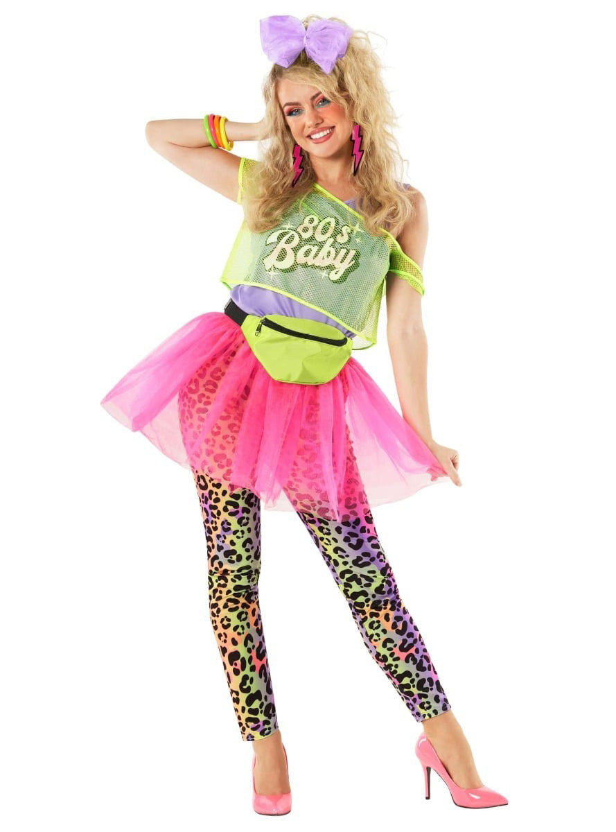 80s Baby Plus Size Womens Neon Tutu Costume - Main Image