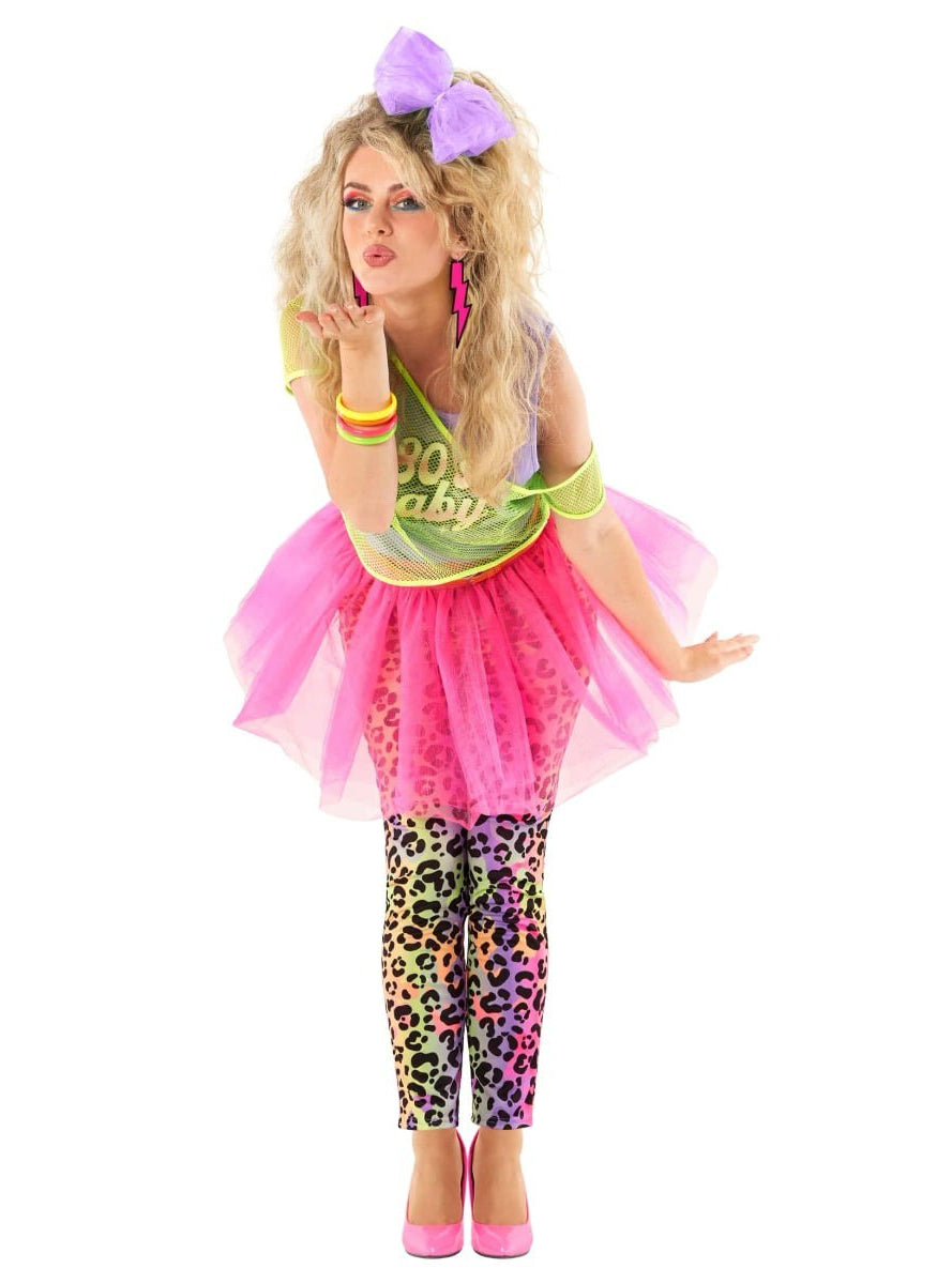80s Baby Womens Neon Tutu Costume - Alternative Image 2