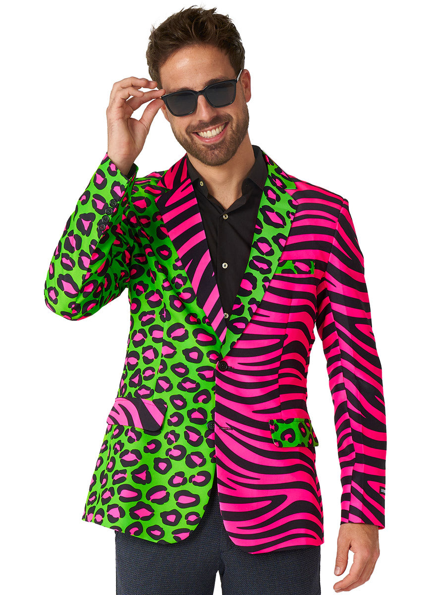 Main Image of Party Animal Mens 1980s Neon Costume Jacket