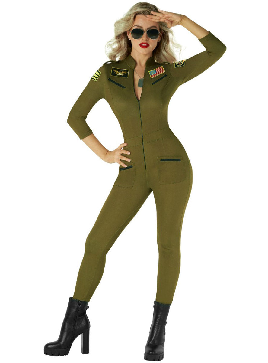 Fighter Pilot Womens Costume - Alternate Image 1
