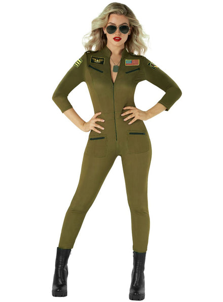 Fighter Pilot Womens Costume - Main Image