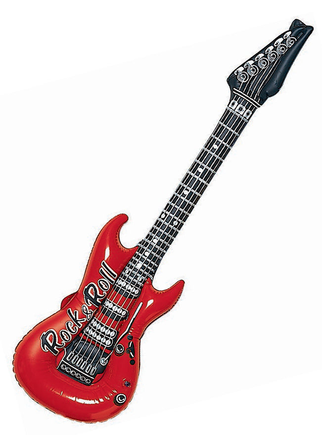 Novelty Inflatable Music Instruments Pack - Red Guitar Image