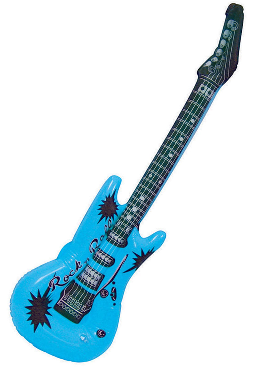 Blue Inflatable Guitar Accessory - Main Image