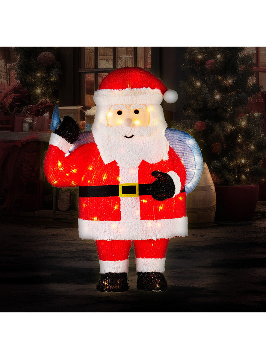 Light Up Christabelle Santa Claus Christmas Decoration 81cm - Alternate Lifestyle Image